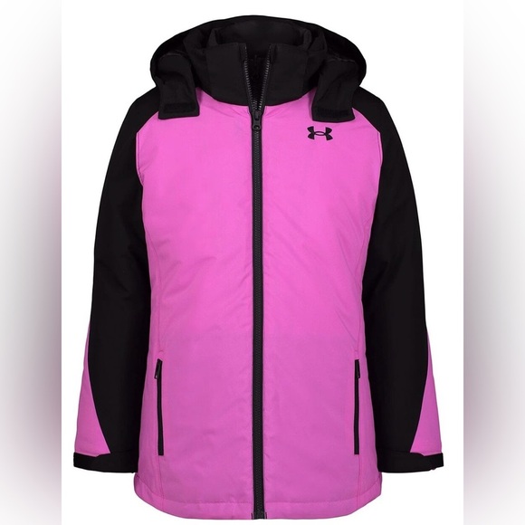 Under Armour Other - Under Armour Kids Puffer Jacket in Vibrant Pink and Black